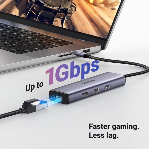 UGREEN 15598 Revodok 6-in-1 USB C Hub Gigabit Ethernet, 4K HDMI, 100W USB-C PD - Image 4