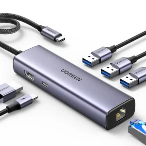 UGREEN 15598 Revodok 6-in-1 USB C Hub Gigabit Ethernet