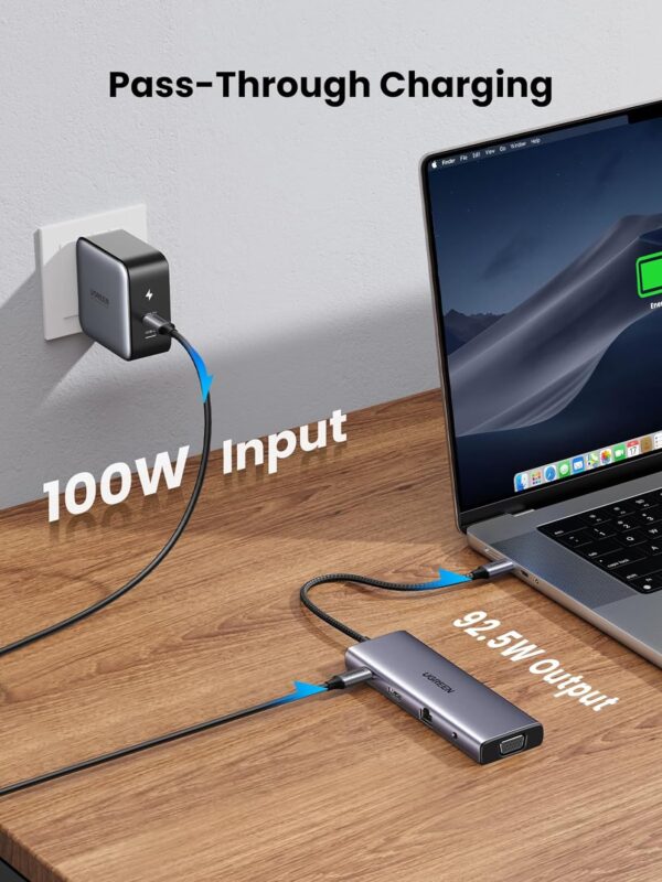 UGREEN 15601 USB C 10-in-1 Hub 4K HDMI & VGA Dual Monitor - Image 5