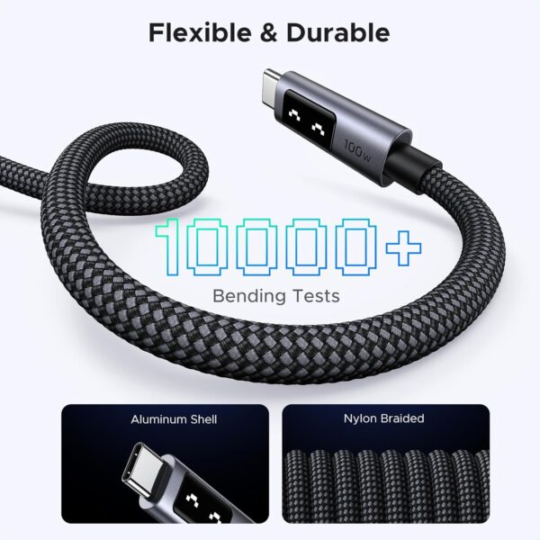 UGREEN 35501 Uno 100W USB C to USB C Fast Charging 5A (1 Meter) for iPhone 16/15 Pro Max, Galaxy S24/S23 Ultra - Image 5