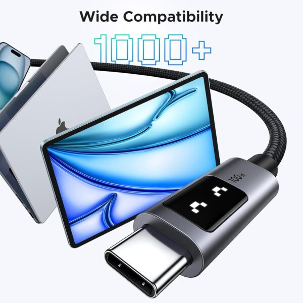 UGREEN 35501 Uno 100W USB C to USB C Fast Charging 5A (1 Meter) for iPhone 16/15 Pro Max, Galaxy S24/S23 Ultra - Image 7