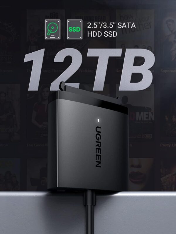 UGREEN 60561 USB to SATA Adapter, SATA to USB 3.0 Cable Hard Drive Adapter SATA I/II/III Hard Drive Reader - Image 3