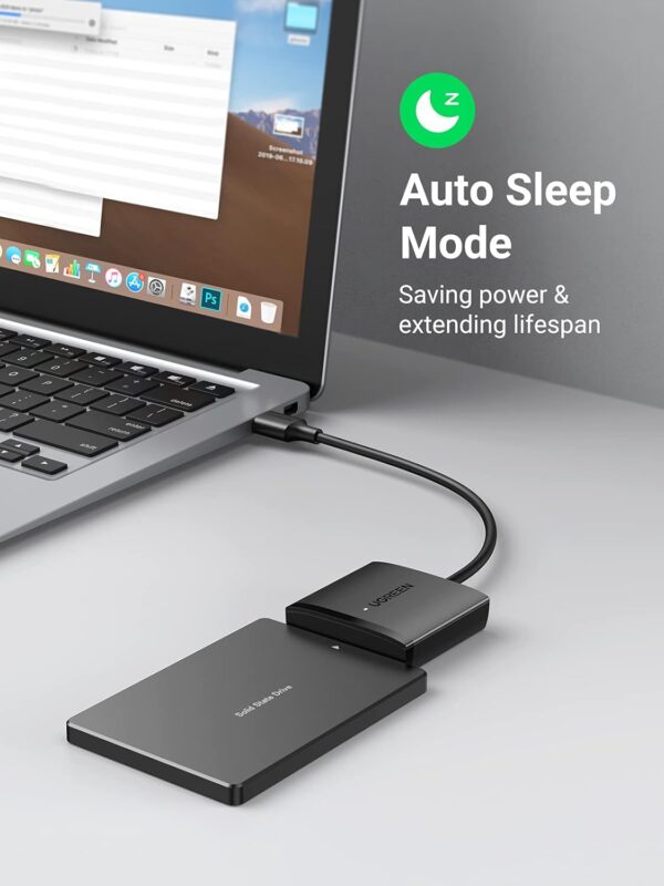 UGREEN 60561 USB to SATA Adapter, SATA to USB 3.0 Cable Hard Drive Adapter SATA I/II/III Hard Drive Reader - Image 5