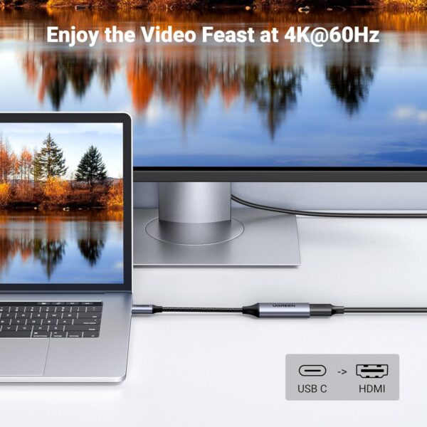UGREEN 70444 USB C to HDMI Adapter 4K@60Hz Type C Thunderbolt 4/3 Converter - Image 7