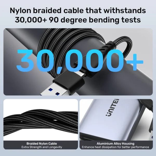 UNITEK 2-in-2 USB-C and USB-A to Dual HDMI Adapter - Image 7