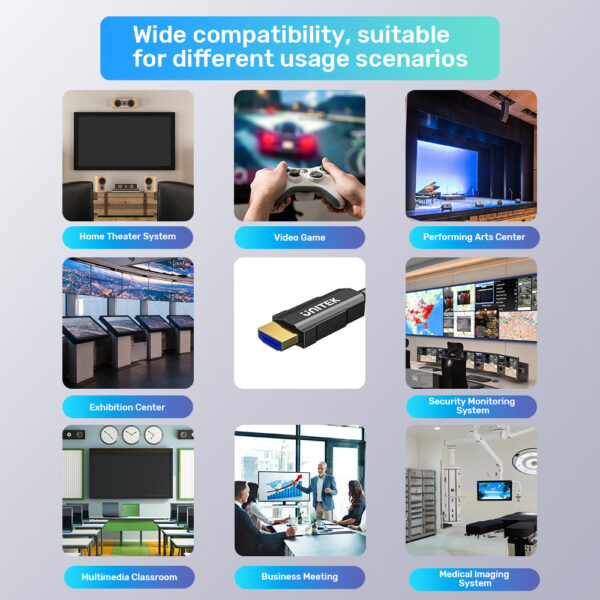 UNITEK 4K Fiber Optic HDMI Cable (20 Meter) 4K@60Hz - Image 9