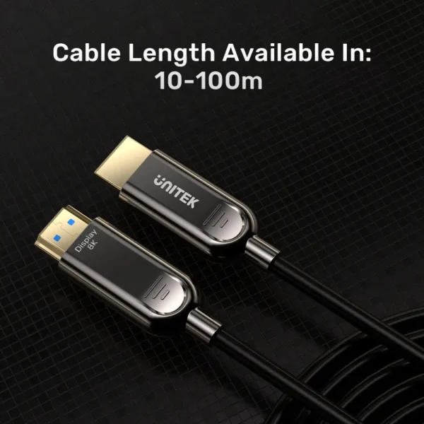 UNITEK 8K Fiber Optic HDMI Cable (15 Meter) 8K@60Hz - Image 8