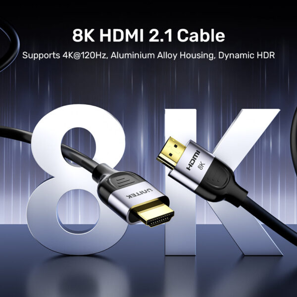 UNITEK 8K Gaming HDMI 2.1 Cable (3 Meter) 8K@60Hz - Image 2