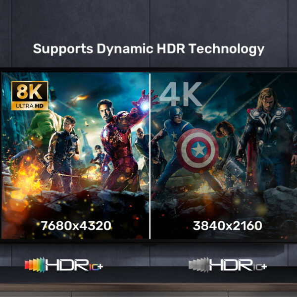 UNITEK 8K Gaming HDMI 2.1 Cable (3 Meter) 8K@60Hz - Image 5