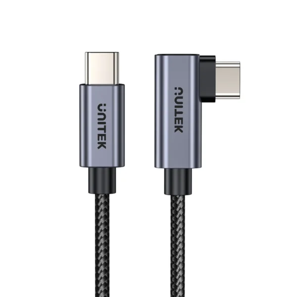 UNITEK C14123BK 100W USB-C to USB-C Cable 90-Degree (5M)