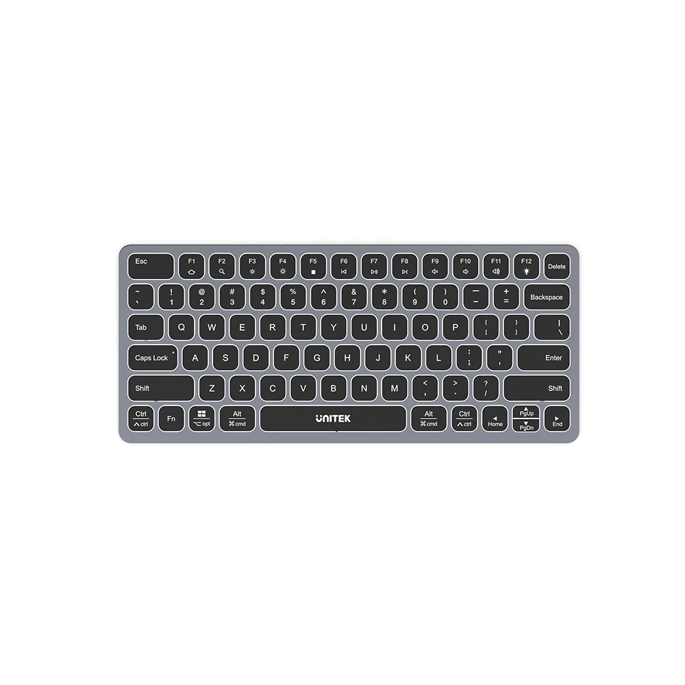 UNITEK Keyboard with 9-in-1 USB-C Hub, 3x USB 3.0, 4K HDMI, SD Card, AUX, 100W PD Charging - Image 2
