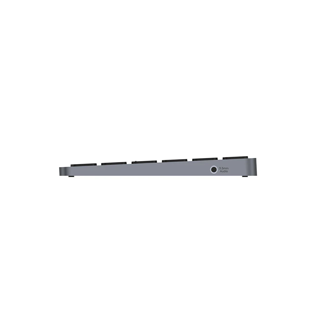 UNITEK Keyboard with 9-in-1 USB-C Hub, 3x USB 3.0, 4K HDMI, SD Card, AUX, 100W PD Charging - Image 5