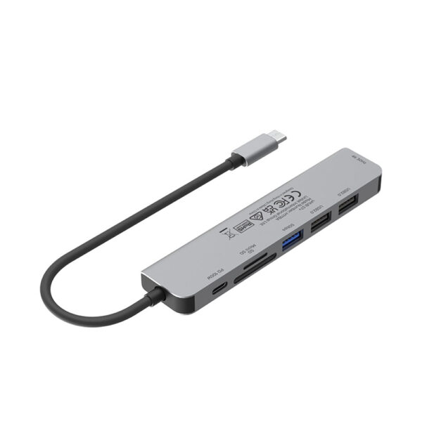 UNITEK uHUB S7+ 7-in-1 USB-C 5Gbps Hub with 4K HDMI and SD/TF Card Reader, 100W Power Delivery - Image 7
