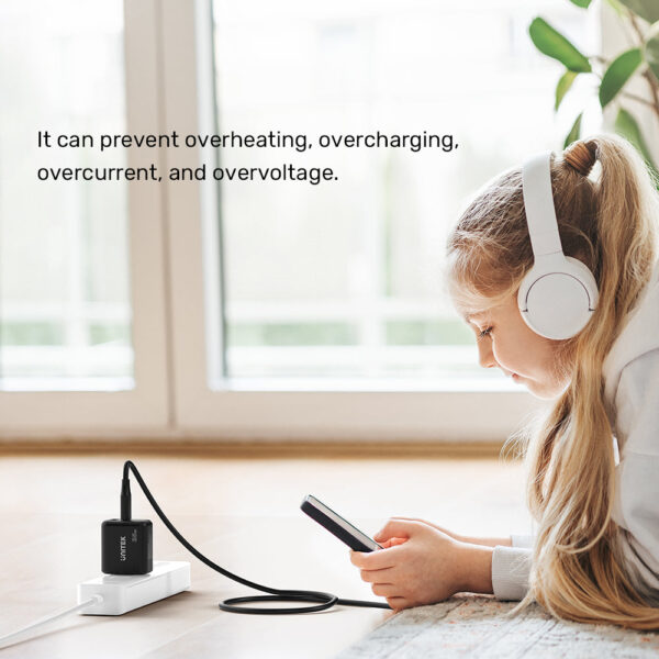 UNITEK 35W GaN Wall Charger 3-in-1 Plugs Ultra-Compact Dual Port USB-C & USB-A Fast Charger - Image 4