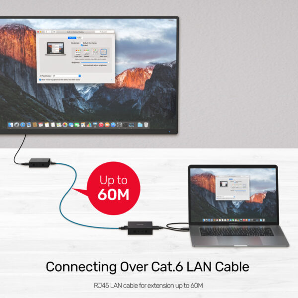 UNITEK HDMI Extender Over Ethernet (150 Meter Range) - Image 7
