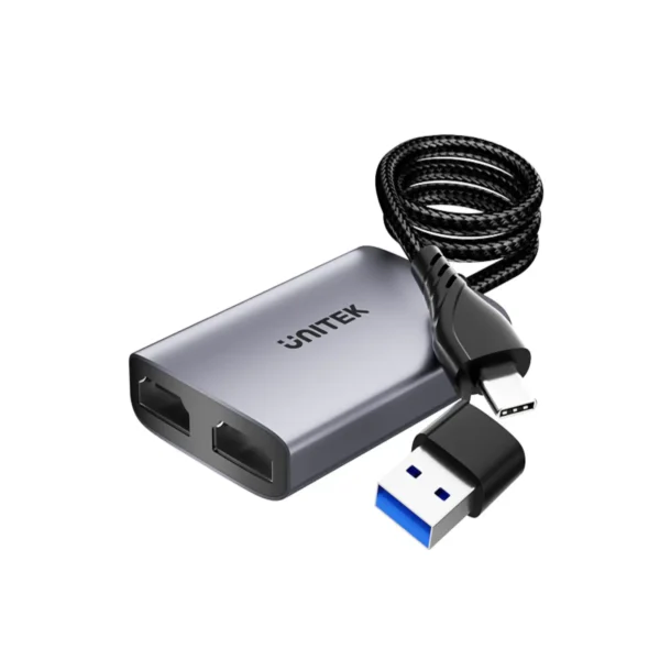 UNITEK 2-in-2 USB-C and USB-A to Dual HDMI Adapter - Image 8