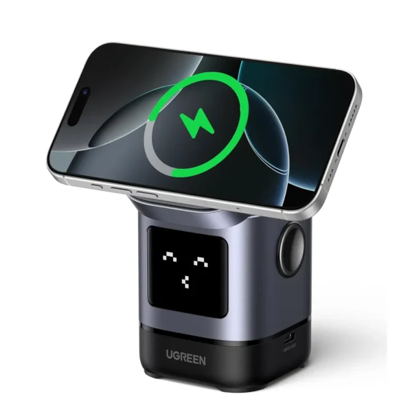 UGREEN 45775 Uno 2-in-1 Qi2 Magnetic Foldable Wireless Charging Station for iPhone 12-16 Series AirPods 3/2/Pro - Image 9