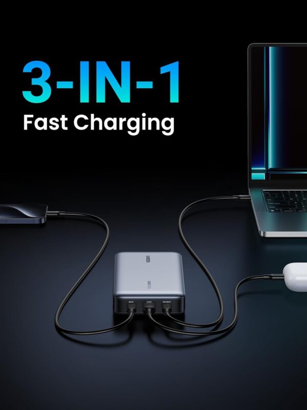 UGREEN 90597 Nexode 145W Power Bank 25000mAh USB C 3-Port PD Fast Charging Battery Pack Digital Display for MacBook, iPad, iPhone 16 - Image 6