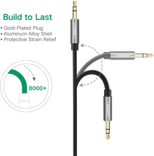 UGREEN 10735 3.5mm Male to Male Audio Cable (2 Meter) Black - Image 2