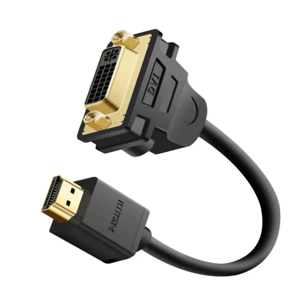 UGREEN 20136 HDMI Male to DVI Female Adapter Cable (0.2 Meter) Black - Image 8