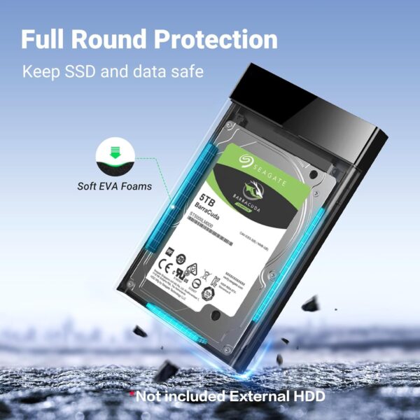 UGREEN 30847 2.5" Hard Drive Enclosure USB 3.0 to SATA III Adapter - Image 5