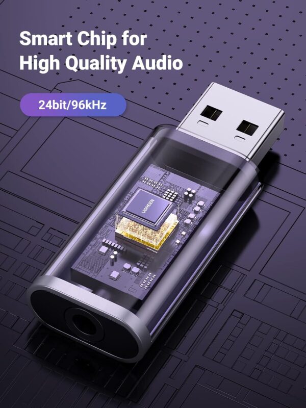 UGREEN 80864 USB A to 3.5mm Audio Jack USB External Sound Card - Image 4