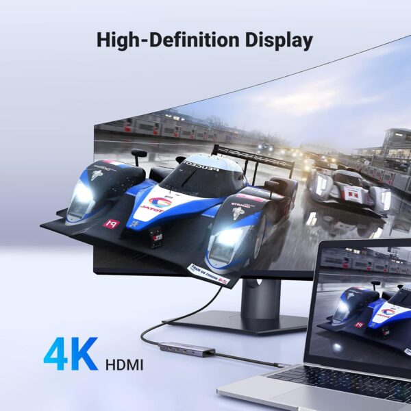 UGREEN 15596 Revodok USB C Hub 5 in 1 Multiport Adapter 4K HDMI 100W Power Delivery - Image 6