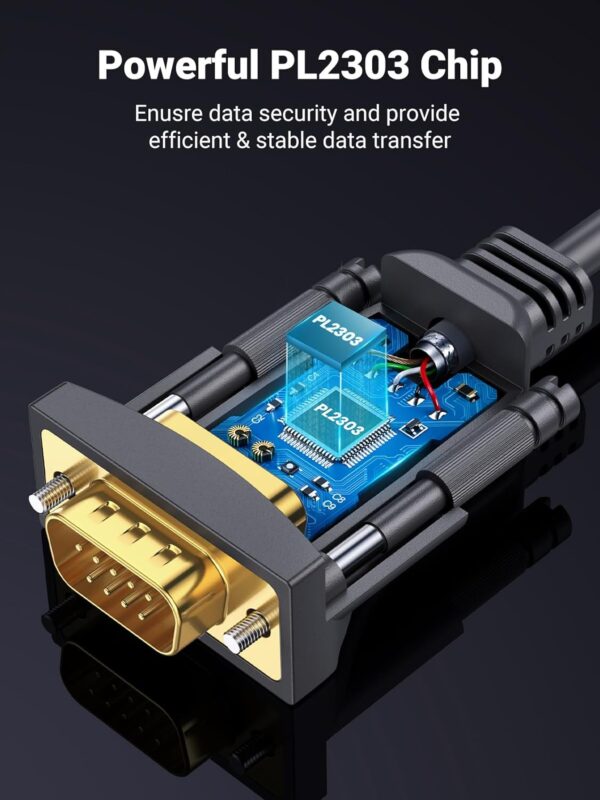 UGREEN 20223 USB to DB9 RS-232 Adapter Cable (3 Meters) PL2303 Chipset - Image 3