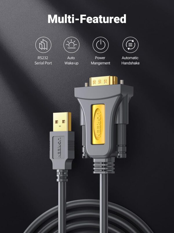 UGREEN 20223 USB to DB9 RS-232 Adapter Cable (3 Meters) PL2303 Chipset - Image 5