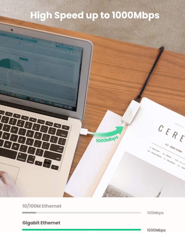 UGREEN 20255 USB 3.0 to RJ45 Gigabit Ethernet Adapter High-Speed 1000Mbps LAN Network - Image 3