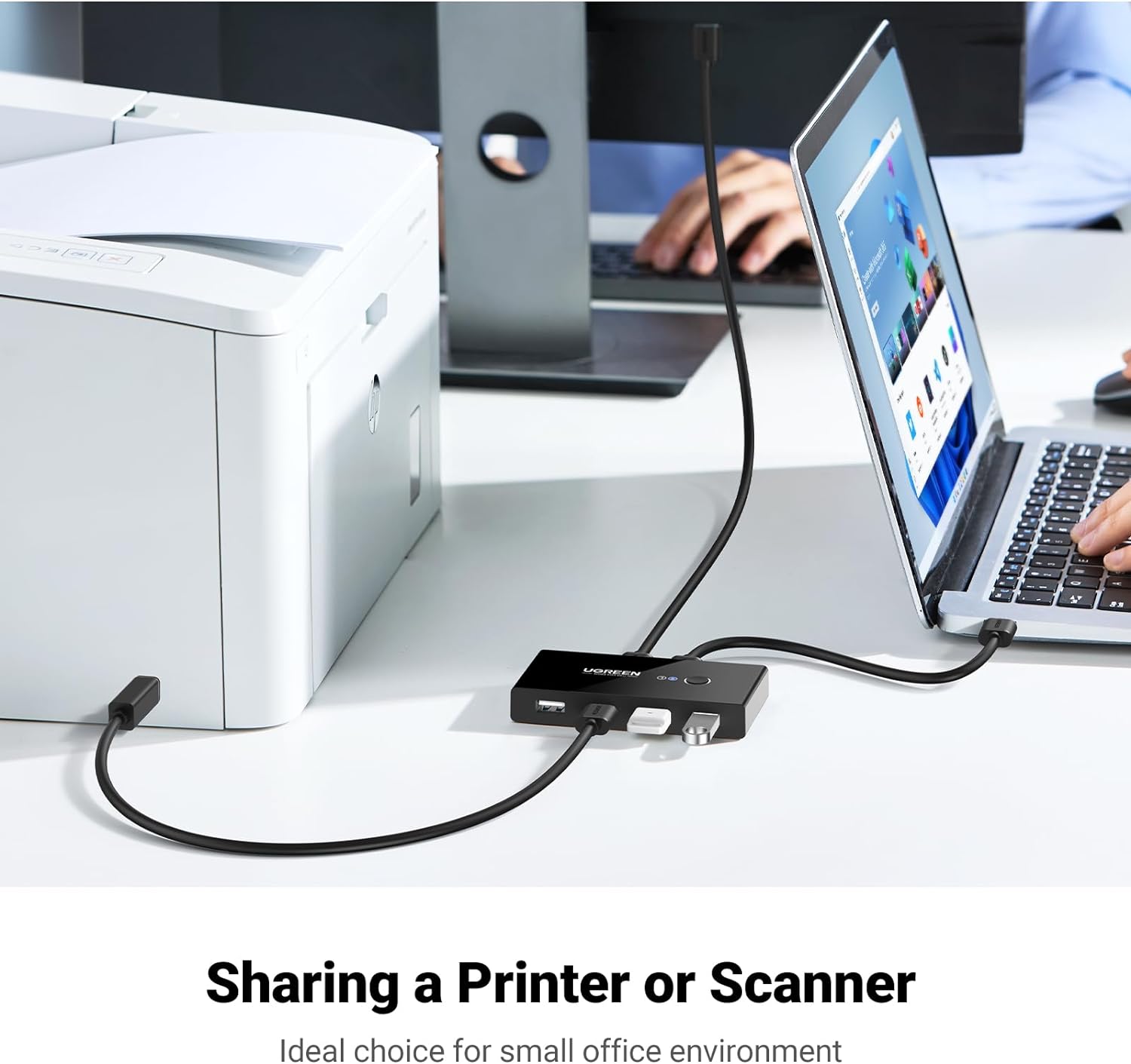 UGREEN 30767 USB 2.0 Switch 2 In 4 Output USB KVM Switch - Image 4