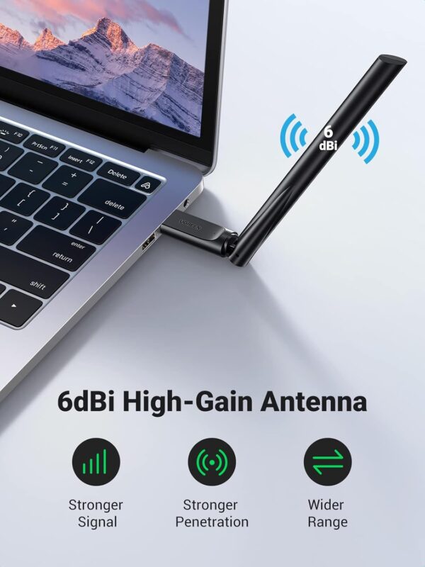 UGREEN 90339 AC650 USB WiFi Adapter for PC Desktop - Image 2