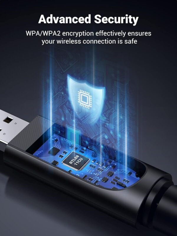 UGREEN 90339 AC650 USB WiFi Adapter for PC Desktop - Image 7