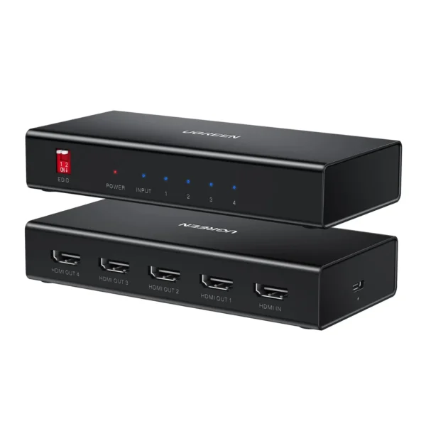 UGREEN 90514 HDMI Splitter 1 in 4 Out 4K@60Hz Support EDID HDCP 2.2/1.4 3D HDR - Image 10