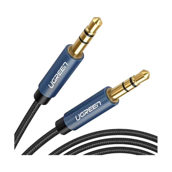 UGREEN 10689 3.5mm Male to Male AUX Audio Cable (5 Meter) Braided Blue with Gold-Plated - Image 7