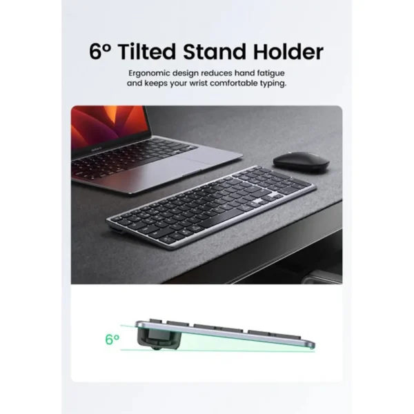 UGREEN 15258 Ultra Slim Wireless Keyboard Bluetooth 5.0 & 2.4G - Image 7