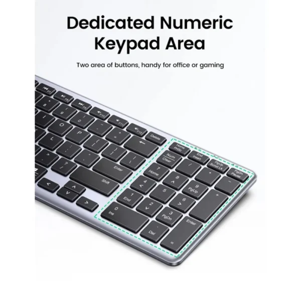 UGREEN 15258 Ultra Slim Wireless Keyboard Bluetooth 5.0 & 2.4G - Image 8