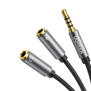 UGREEN 30619 Headphone Splitter 3.5mm 2 Female to 1 Male Mic