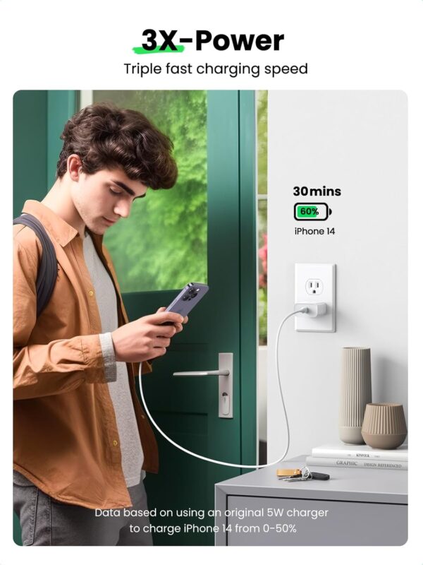 UGREEN 60450 20W USB C Charger PD 3.0 Fast Charger (White) EU Plug - Image 2
