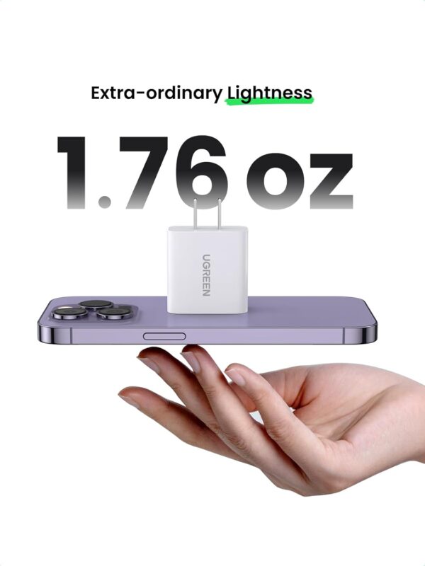 UGREEN 60450 20W USB C Charger PD 3.0 Fast Charger (White) EU Plug - Image 7