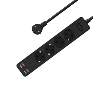 WIWU U01 EU Smart Power Strip 4 AC Outlets & 20W PD USB-C (Black)