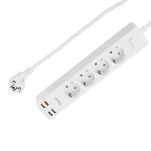 WIWU U01 EU Smart Power Strip 4 AC Outlets & 20W PD USB-C (White)