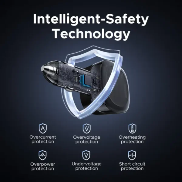 UGREEN 55653 75W Car Charger 2-in-1 Retractable Cable, SCP 25W, QC, PD 30W Fast Charging for iPhone 16/15 Pro - Image 8