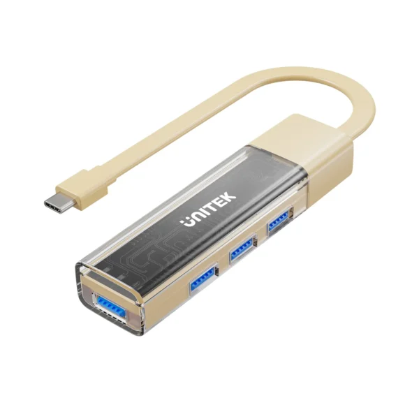 UNITEK H1319ACL01 4-Port USB-A Bi-Directional Hub with Detachable Cable