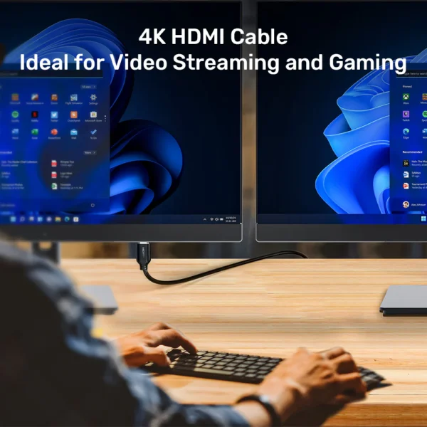 UNITEK 4K HDMI Cable 4K@60Hz (10 Meter) 30AWG-24AWG 18Gbps High-Speed, ARC & Dolby Audio - Image 3