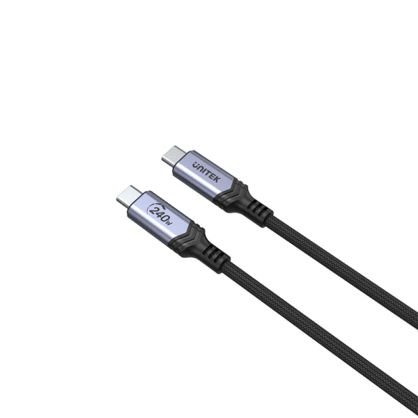 UNITEK 240W USB-C to USB-C PD 3.1 Fast Charging Cable (2 Meter) Nylon Braided - Image 8