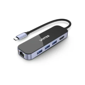 UNITEK D1084A uHUB H6 Gloss 6-in-1 USB-C Hub HDMI Ethernet PD 100W