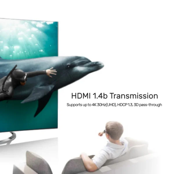 UNITEK 4K HDMI Switch (3 in 1 Out) IR Remote Control Dolby TrueHD & DTS-HD - Image 5