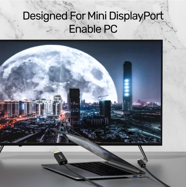 UNITEK 4K 30Hz Mini DisplayPort to HDMI 1.4 Cable Gold-Plated Connectors - Image 7