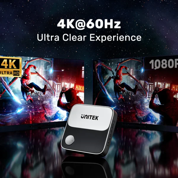 UNITEK 4K Wireless Screen Mirroring Device 4K@60Hz Ultra HD, Plug-and-Play - Image 3